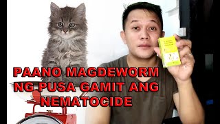 PAANO MAGDEWORM NG PUSA GAMIT ANG NEMATOCIDE [upl. by Dion]