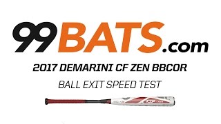 2017 DeMarini CF ZEN BBCOR  Ball Exit Speed Test [upl. by Becht356]