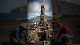 What Secrets Do the Giant Moai Statues of Easter Island Hold history ai facts [upl. by Ahseinek]