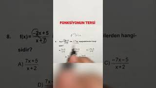 Fonksiyonun tersini bulma✅ matematik temelmatematik [upl. by Presley151]