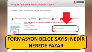 FORMASYON BELGE SAYISI NEREDE YAZAR  FORMASYON BELGE SAYISI NEDİR  FORMASYON BELGE SAYISI ÖĞRENME [upl. by Catt438]