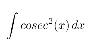 Integral of cosec2x substitution [upl. by Pepita]