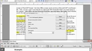 LibreOfficeWriter 40 Adding a Bibliography [upl. by Fattal]