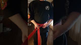 How to tie a karate belt [upl. by Assirual683]