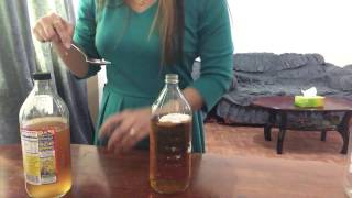 DIY Apple Cider Vinegar Using Apple Juice and an Empty Bottle of Braggs [upl. by Gratianna]