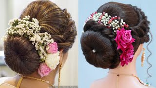 simple bun hairstyle for women  ladies hair style [upl. by Tollmann596]