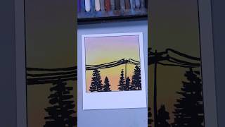 Easy Drawing with Pastels art asmr sunset [upl. by Nnylcaj]