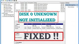 Disk 0 unknown not initialized Fix without losing data [upl. by Aleka]