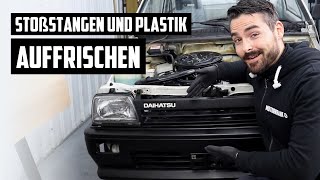 Ausgeblichene Stoßstange amp Kunststoff auffrischen schwärzen  50€ KeiCar 10 [upl. by Bernardo]