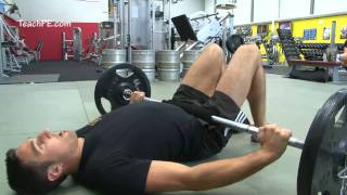 Weight Training Workout  The Glute Bridge With Barbell [upl. by Ylla860]