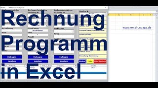 36 Rechnungsprogramm mit Kundendatenbank und Produktpalette in Excel VBA selber erstellen [upl. by Ledairam214]