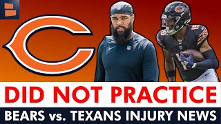 MAJOR Bears vs Texans Injury News Ft Keenan Allen Rome Odunze Dalton Schultz amp Nico Collins [upl. by Ettenim]