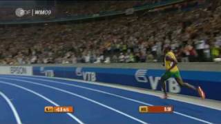 Usain Bolt 100m 958s world record berlin 2009 [upl. by Tremml]