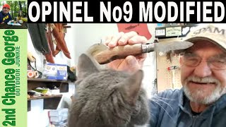 Transforming My Opinel No 9 With A Stunning Walnut Handle And Blade Mod  A Tale Of Customization [upl. by Inobe777]