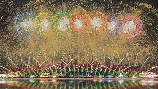 FWsim Mount Fuji Synchronized Fireworks Show2 [upl. by Sosanna]