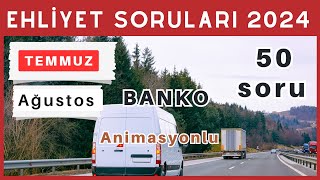 2024 Ehliyet Sınav Soruları  Temmuz Ağustos Çıkmış Ehliyet Sorularını Çöz [upl. by Carine194]