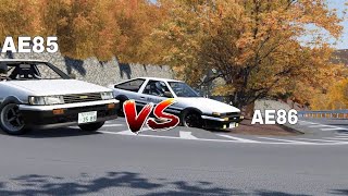 AE86 20v 4AGE vs AE85 Turbo  Assetto Corsa [upl. by Atidnan68]