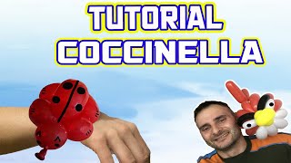 Palloncini modellabili Tutorial 1  Braccialetto Coccinella  balloons for beginners [upl. by Jerad]