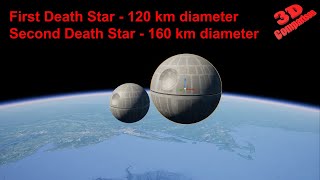 3D Comparison  Death Star Sizes [upl. by Stasny]