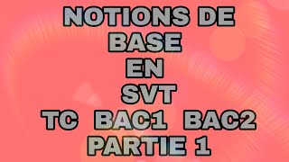 NOTIONS DE BASE EN SVT [upl. by Baalbeer959]