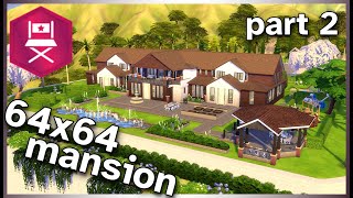 Building on the Get Famous 64x64 lot for the first time  The Sims 4  part 2 outside furnishing [upl. by Anyad]