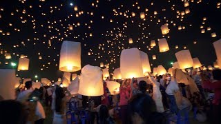 festival delle lanterne in Thailandia [upl. by Yasmar]