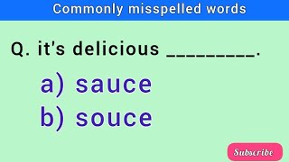 COMMONLY MISSPELLED WORDS English learningpart 2 [upl. by Id]