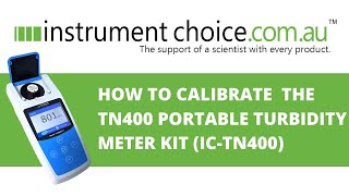 How to Calibrate the TN400 Portable Turbidity Meter ICTN400 [upl. by Aimahc]