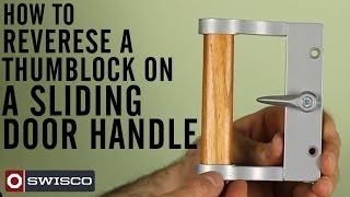 Reversing the thumb lock on the Swisco 82013 Sliding Door Handle [upl. by Ayikahs964]