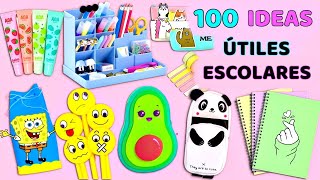 100 IDEAS HAZLO TÚ MISMA  ÚTILES ESCOLARES – REGRESO AL COLEGIO Y TODO [upl. by Absalom]