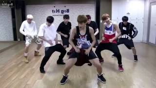 BTS Danger dance practice mirrored 25 slow [upl. by Mishaan193]