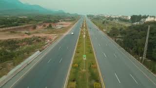 Aerial View of Margalla Road  Development Updates [upl. by Annahsat]