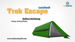 Outdoorer Ultraleichtzelt Trek Escape  Aufbau Anleitung [upl. by Amiarom]