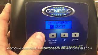 Genesis Upflow or Premier Water Softener Programming  DWS [upl. by Yahsram]