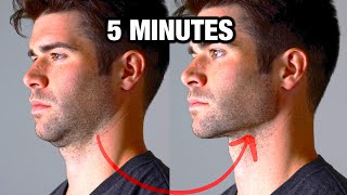 How to Get A More Defined Jawline  In Only 5 Minutes [upl. by Harlene961]