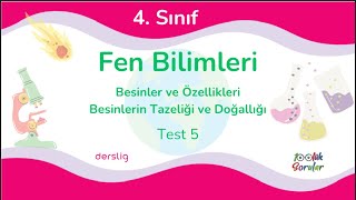 4 Sınıf Fen Bilimleri BESİNLER [upl. by Elokin]