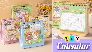 How to make cute calendar at home  DIY cute calendar 2024 [upl. by Merrili]