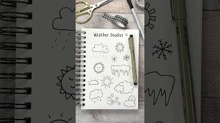 12 Cute amp Easy Weather Doodles for your Planner or Bullet Journal 🌤️ [upl. by Nepets432]