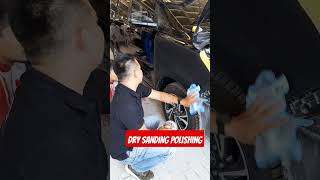 Dry sanding poles  polishing polesmobil mesin dry sandingcompounding bodyrepair amplas [upl. by Ahsielat]