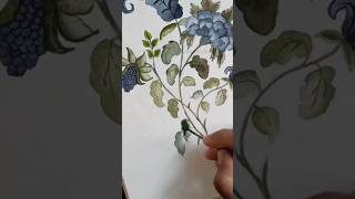 Painting a chintz motifs patternmaking artprocess watercolor chintz surfacepatterndesign [upl. by Osmond]