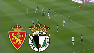 Burgos CF 10 Real Zaragoza Resumen  La Liga 2  20242025 [upl. by Dranal576]