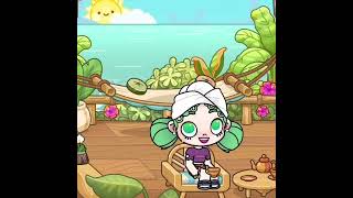 GIRLFRIEND ON THE ISLAND AVATAR 🏝 gifts tocaboca avatarworld riends island [upl. by Johnathon]