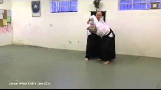 Ushiro ryo kata dori kokyu nage  details  9 June 2014 [upl. by Aicen]