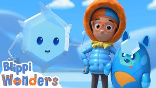 Blippis Snowflakes Adventure  Christmas Songs for Kids  Blippi Wonders  Moonbug Christmas Kids [upl. by Nosam]