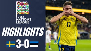 Sweden vs Estonia 30 Highlights UEFA Nations League 202425 [upl. by Nerra]