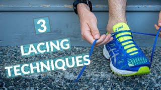 3 Different Lacing Techniques For Running Shoes [upl. by Auqenet]