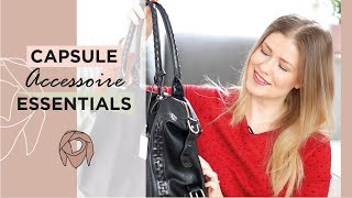 ACCESSOIRE ESSENTIALS für die CAPSULE WARDROBE  Schmuck Handtaschen Seidentücher uvm [upl. by Tsnre]