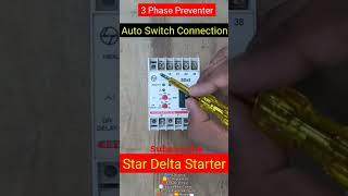 Star Delta Starter Auto Switch connectionplcprogrammingautocadelectricalelectricianviralvideo [upl. by Nairbo]