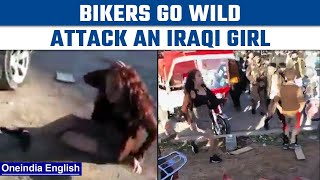 Iraqi girl attacked and chased at biker event in Kurdistan video goes viral  Oneindia News News [upl. by Anahpets]