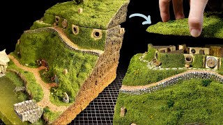 I Made Shire from Scratch with Bilbos hidden House  LOTR Diorama [upl. by Yeca]